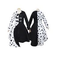 Cosplay Dress - Ira Deville Black & White Cruella de Vil & Puppies Costume