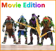 Braun Mall-จัดส่งฟรี2014 Movie Edition 4 นินจาของเล่นเต่าทอง TMNT ที่สามารถเคลื่อนย้ายตุ๊กตารุ่นมือ