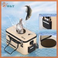hj Foldable Fishing Bucket-12L/22LFishing Bucket,Multifunctional Portable Folding Live Fish Containe