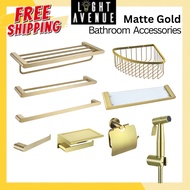 SAVIO collection Matte Gold Colour Stainless Steel Bathroom Accessories for toilet - bathroom Corner