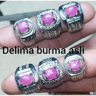 cincin permata delima burma asli