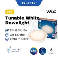 Philips WiZ Smart LED Downlight - Tunable White Ceiling Light (2,700K−6,500K) | Matter & WiZ Connect