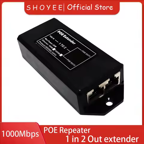 New 2 Port Gigabit POE Extender 100/1000Mbps - IEEE 802.3af/at PoE Repeater for IP Camera/NVR/AP, 10