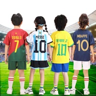 Kids Football Jersey Set 2022 World Cup Argentina Messi / Brazil Neymar / France Mbappe / Portugal R