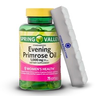 Unique Bundle Store Spring Valley, Evening Primrose Oil 1000mg, 75 Count Softgels Women's Health Die