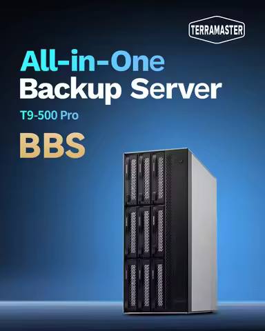 TERRAMASTER T9-500 Pro NAS Storage - 9Bay Core i7 1255U 10 Cores 12 Threads CPU, 16GB DDR5, Network 