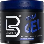 L3VEL3 Cream Hair Gel - Delivers Medium Hold and Volume - Provides Long Lasting Shine - Flake Free F
