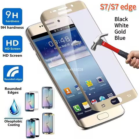 3D Curved for Samsung Galaxy S7 Edge Full Cover Tempered Glass Screen Protector For Samsung S7edge S