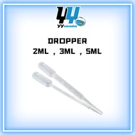 YYAQUARIUS Plastic Pipettes Dropper Disposable Graduated Transfer Liquid Pipettes dropper 5ml droppe