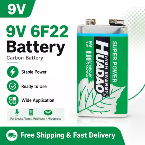 Stable Voltage 9V 6F22 1100mAh Alkaline Battery Replace 6LR61 for Electronic Toys Multimeter KTV Mic