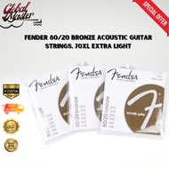 Fender 80/20 Bronze Acoustic Guitar Strings, 70XL Extra Light