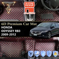 HONDA ODYSSEY RB3 ( 2009 - 2012 ) 6D PU Leather Car Carpet VIP Car Mat Floor Mat Alas Kaki Karpet Kereta Accessories