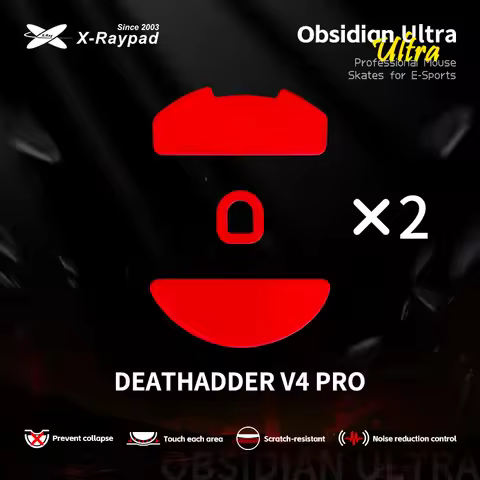 X-Raypad Obsidian Ultra Masterful Mouse Skates for Razer DeathAdder V4 Pro