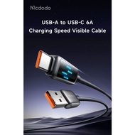 MCDODO CA-235 1.2 METER 6A FAST CHARGING TYPE-C CABLE 6A Super Fast Quick Charging / LED Display Cha