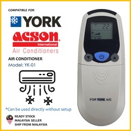 York / Acson Replacement For York Acson Aircond Air Conditioner Remote Control YK-01