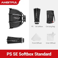 AMBITFUL 30cm 45cm 50cm PS30 PS45 PS50 SE Bowens Mount Octagonal Umbrella Softbox + Honeycomb Grid