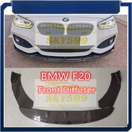 BMW 1 Series F20 Front Bumper Diffuser Lip Wrap Angle Splitters Black Carbon