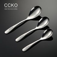 [CCKO] 316 Stainless Steel Water Drop Table Spoon Water Drop Round Spoon Water Drop Table Spoon Stai