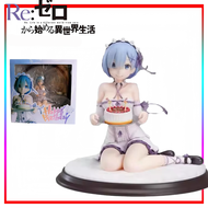 Bandai | New Re:ZERO -Starting Life in Another World Figurine Cartoon Rem Desktop Decoration Anime M