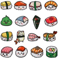 Japanese Material Sushi Mustard Series Embroidered Cloth Stickers Embroidered Clothing Bag Quilt Pan