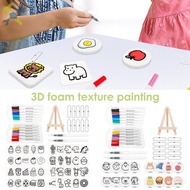 65/41Pcs Foam Texture Painting Kit 3D Drawing Set DIY Art Supplies 3D Effect Texture Painting Kit SH