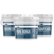 Earthborn Elements Borax Powder, Washing Soda, Soap Flakes (1 Gallon ea.) Multipurpose for cleaning 