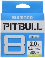 Shimano Pitbull 8 Lime Green Braided PE Fishing Line PL-M78S 300m