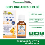 D3K2 Organic Natures Way Kids Smart Drops Vitamin D3 + K2 Hỗ Trợ Xương Răng Chắc Khoẻ 11ml
