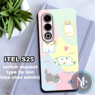 CC22 Flexible rubber softcase/ for ITEL S25 Cat Motif/case ITEL S25 ITEL S25 ITEL S25 casing/ ITEL S