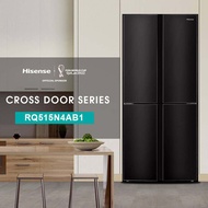 Hisense (520L) 4 Door Inverter Refrigerator RQ515N4AB1 (Black Metal)