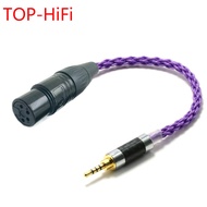 TOP-HiFi 10cm 2.5mm TRRS Balanced Male to 4-Pin XLR Balanced Female Audio Adapter Cable For AK240 AK