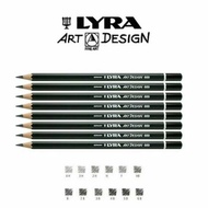 Pencil 4H, 3H, 2H, H, HB, F, B, 2B, 3B, 4B, 5B, 6B, 7B, 8B, 9B Lyra Rebrandt Art Design 669 Graphi
