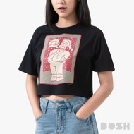 DOSH WOMENS CROPPED T-SHIRTS THE SIMPSONS เสื้อยืดครอปผู้หญิง 1FLSIWT1005-BL