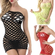 Sexy Dress Fishnet Underwear Transparente Doll Dress Erotic Lingerie dress Elasticity Sex Costumes Mesh Babydoll Dress