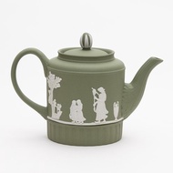 英國製wedgwood緑色碧玉浮雕陶瓷希臘神話收藏壼 咖啡壼 瓷壼