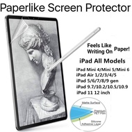 Matte Soft IPad Paperlike Screen Protector for IPad 2022 10.9 IPad Air5 Air 4 Pro 11 Air 3 10.5 2019 IPad 9 10.2 Air 2 1 9.7