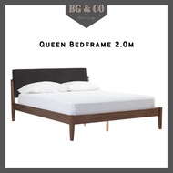 TAYLOR 2.15M Wooden Queen Bed Frame Queen Bedframe Wood Bed Frame Queen Katil Queen Kayu Katil Kayu Queen Divan Queen