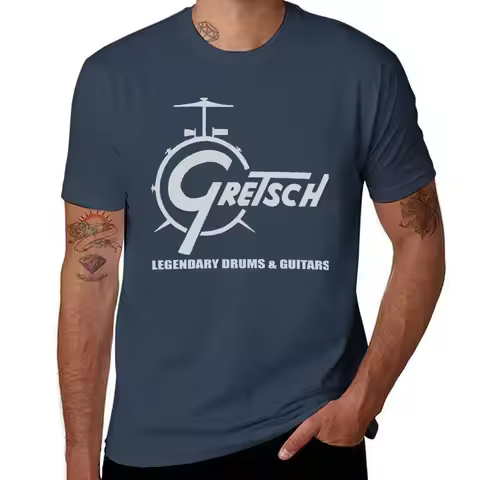 Vintage Gretsch - Legendary Drums and Guitars T-Shirt blacks summer tops outfits for men