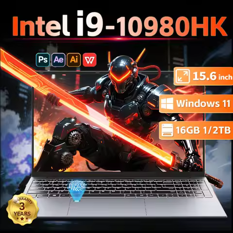 2026 Windows 11 i9 Notebook 15.6 inch Laptop Fingerprint UnIock Intel Core i9-10980HK 16GB RAM 1TB 2