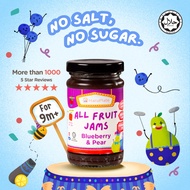 No Sugar All Fruit Jams by HaruPlate - Blueberry Pear Jam (Halal-Certified, For Babies & Kids 9m+)