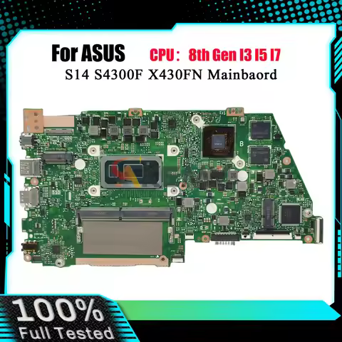X430FN Laptop Motherboard For ASUS VivoBook V430F S4300F R430F X430F S14 S430F X430FN K430F Mainboar