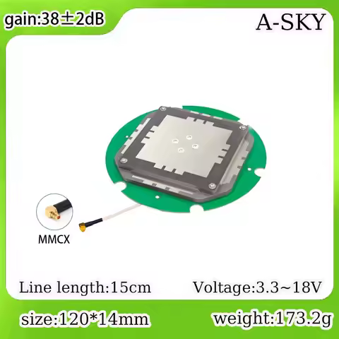 RTK High-Precision GNSS Antenna L1 L2 L5 Full Frequency 38dB High Gain Vehicle Driving Test Navigati