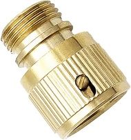 1 Set 1/2 Inch Garden Hose Fitting Water Hose Solid Brass Quick Connector, Male and Female Garden Hose Fitting Quick Connector