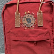 森林主題 紅色kanken包-手工刺繡設計客製