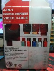 四合一 PS3 PS2  XBOX360 WII  遊戲機 色差 AV端子線 視頻 連接電視 輸出遊戲畫面