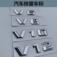 Suitable for Mercedes-Benz Car Logo V6 V8 V10 V12 Fender Side Logo Displacement Logo Rear Tail Logo 