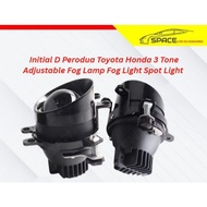 INITIAL D Universal Bi-LED Foglamp Foglight Spotlight 3 TONE Adjustable Fog Lamp Fog Light Spot Ligh