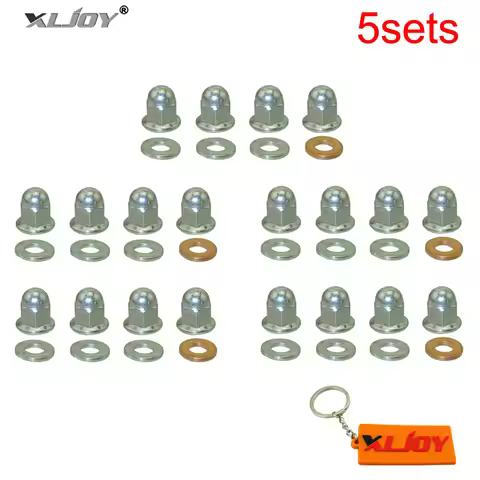 XLJOY 7mm Engine Head Stud Acorn Nut Set For 125cc 140cc Pit Dirt Bike ATV Quad