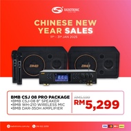 (CNY Sales 2025) BMB CSJ 08 PRO Package Karaoke - 8" Speaker with WH-210 Wireless Mic & DAR-350H Kar