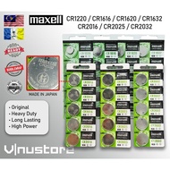 Ori Japan Maxell • CR2032 • CR2025 • CR2016 • CR1220 • CR1616 • CR1620 • CR1632 • Expiry Year 2030 •
